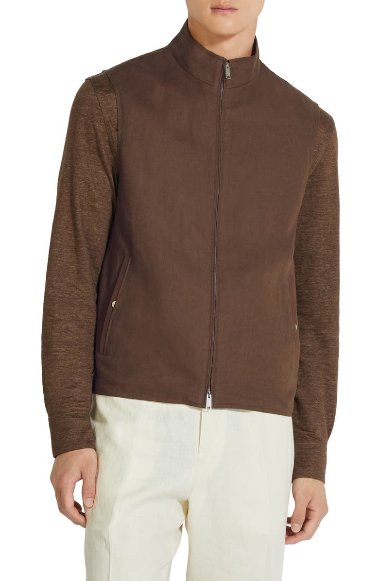 ZEGNA Oasi Linen Vest, Main, color, 