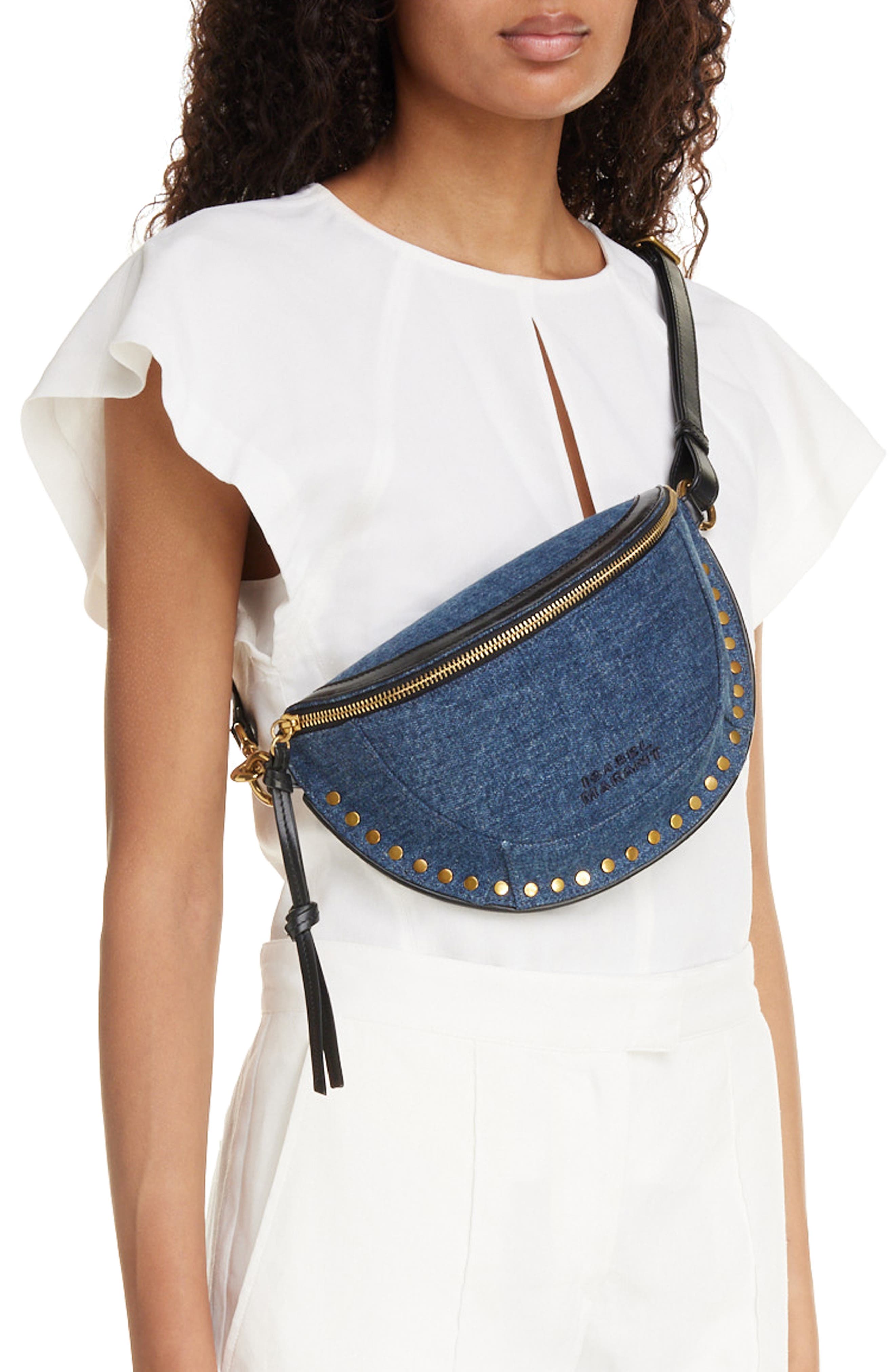 Isabel Marant Skano Denim Crossbody Bag, Alternate, color, 