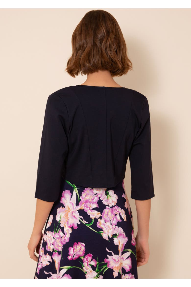 Freya Cropped Bolero Jacket, Alternate, color, Midnight Navy