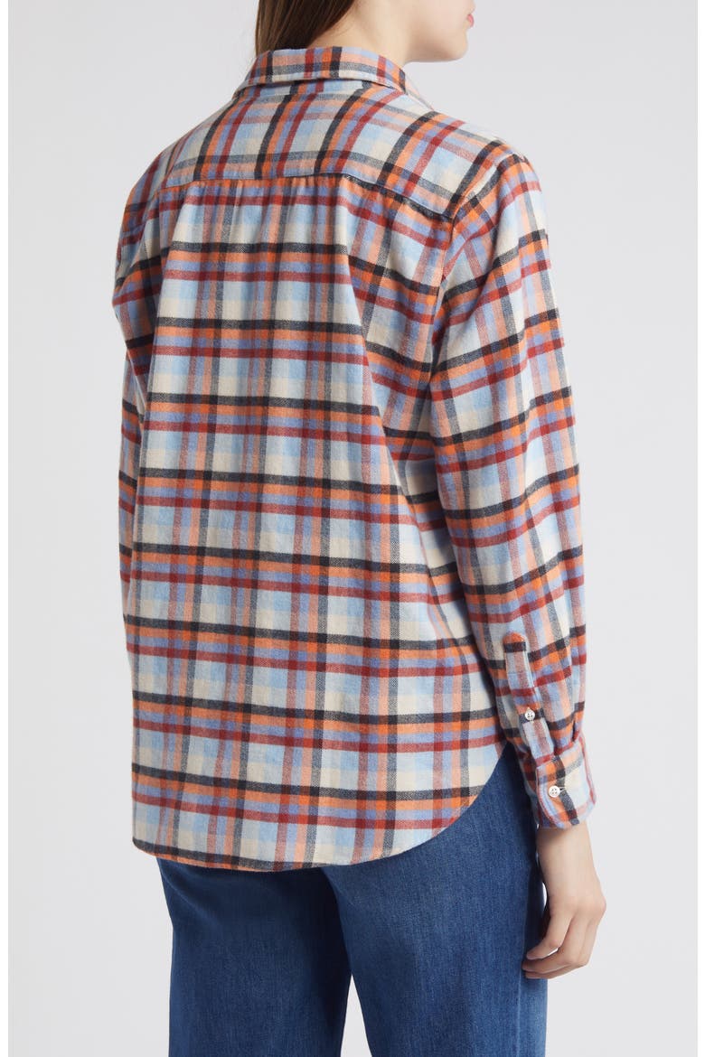 Eileen Relaxed Button-Up Shirt, Alternate, color, WHITE BLACK RED PLAID