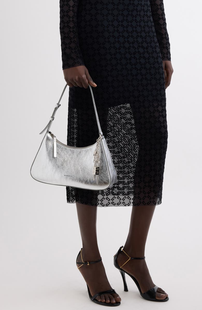 Givenchy Small Lucky Lock Laminated Leather Shoulder Bag, Alternate, color,