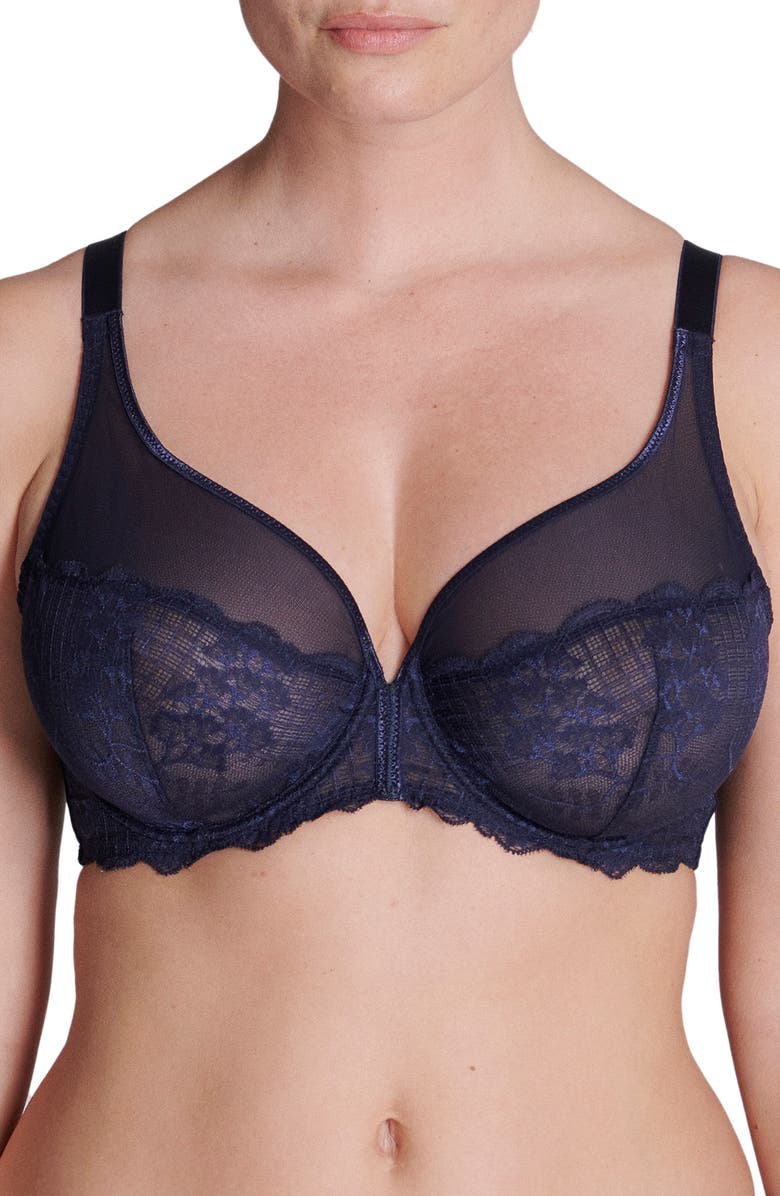 Simone Perele Reve Sheer Underwire 3D Plunge Bra, Alternate, color, 