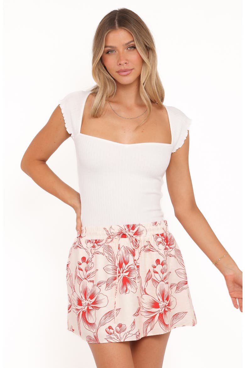 Maxima Floral Miniskirt, Alternate, color, RED FLORAL