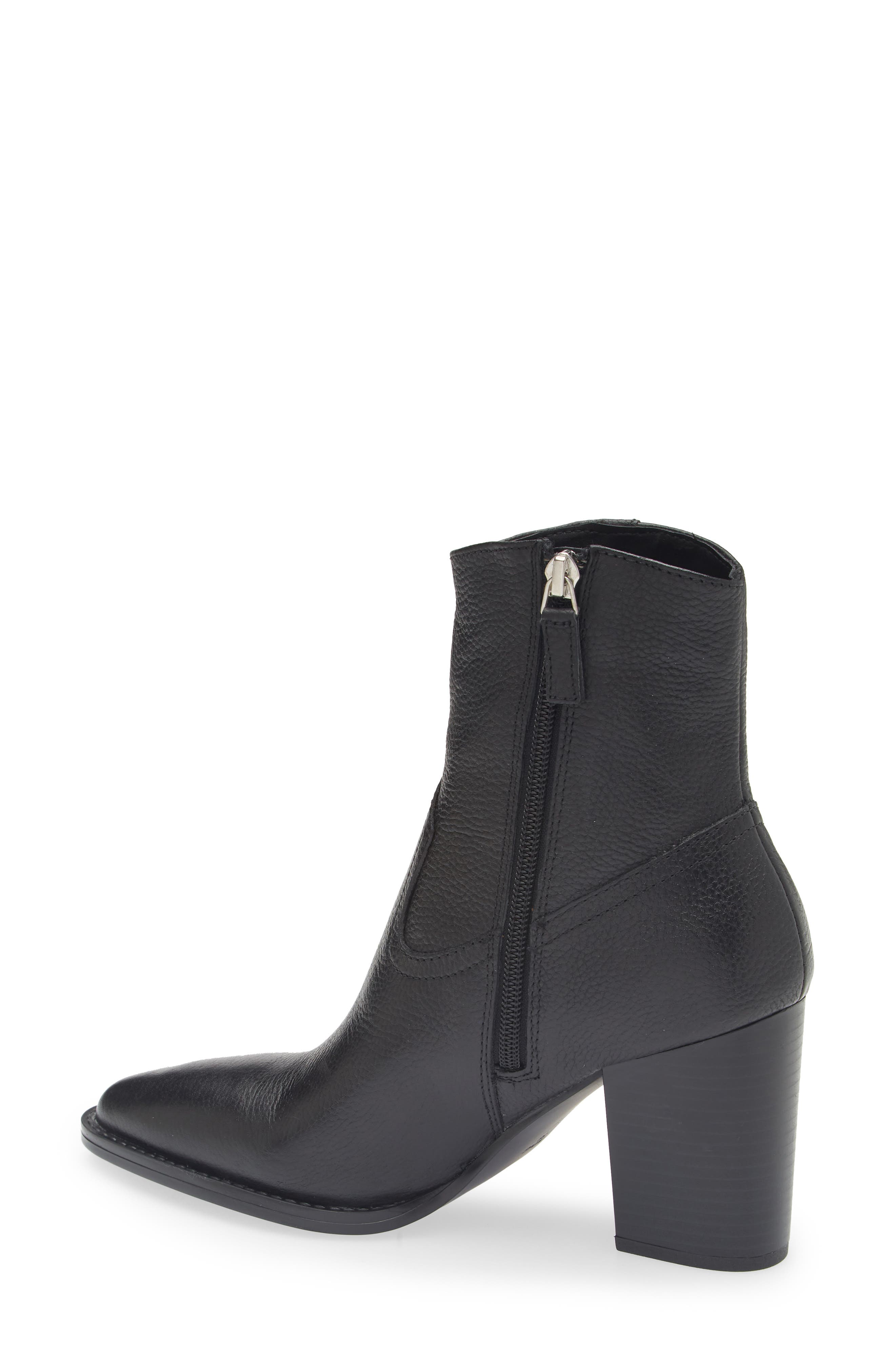 MANGO Aris Pointed Toe Bootie, Alternate, color, Black