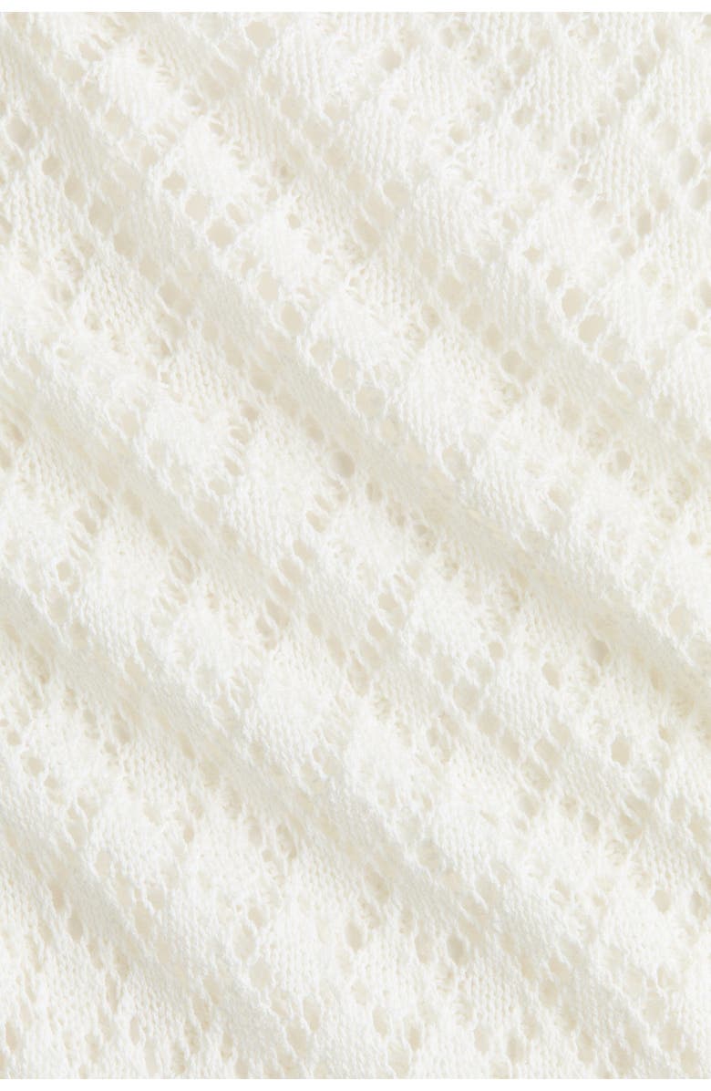 H&M Pointelle-knit Beach Dress, Alternate, color, White