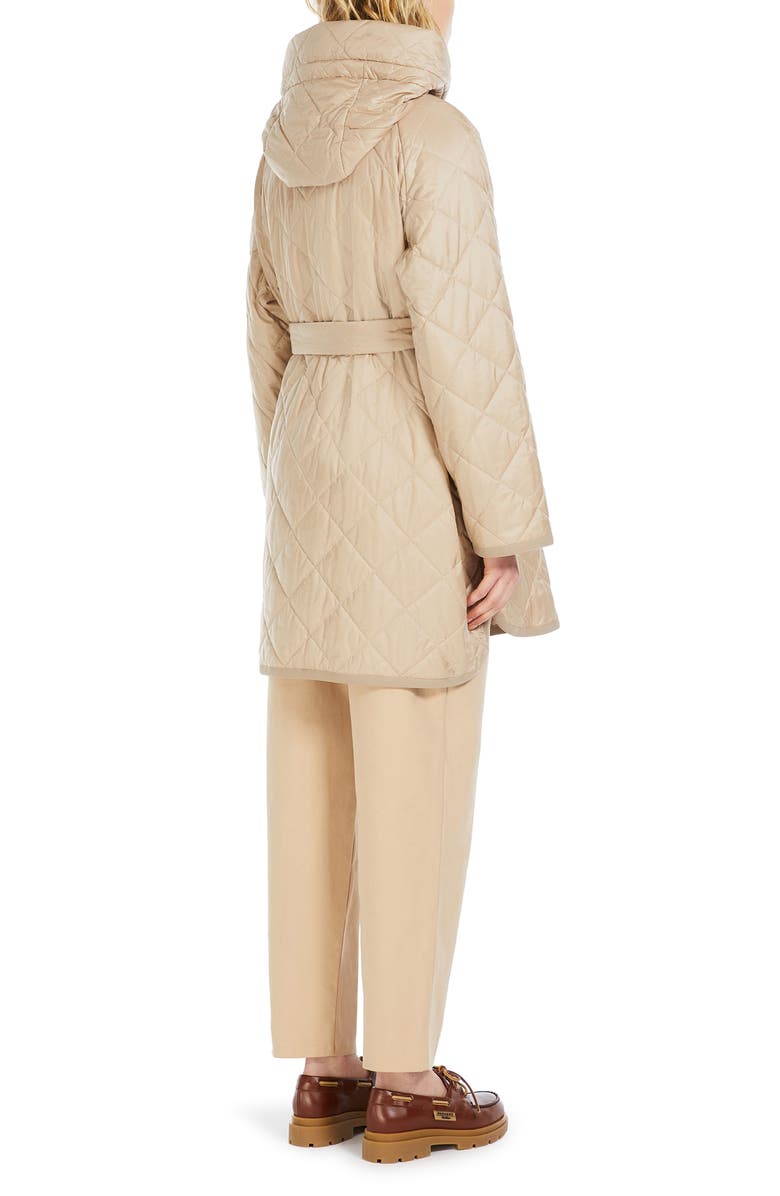 Weekend Max Mara Ribera Diamond Quilting Hooded Coat, Alternate, color,