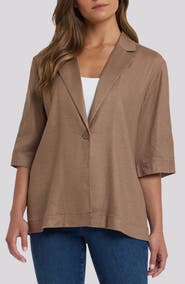 NYDJ Elbow Sleeve Linen Blend Blazer