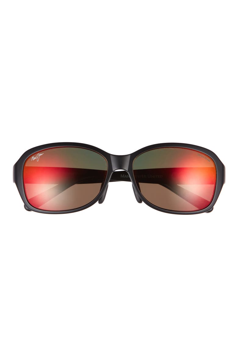 Polarized Square Sunglasses, Main, color, BLACK BLACK LAVA