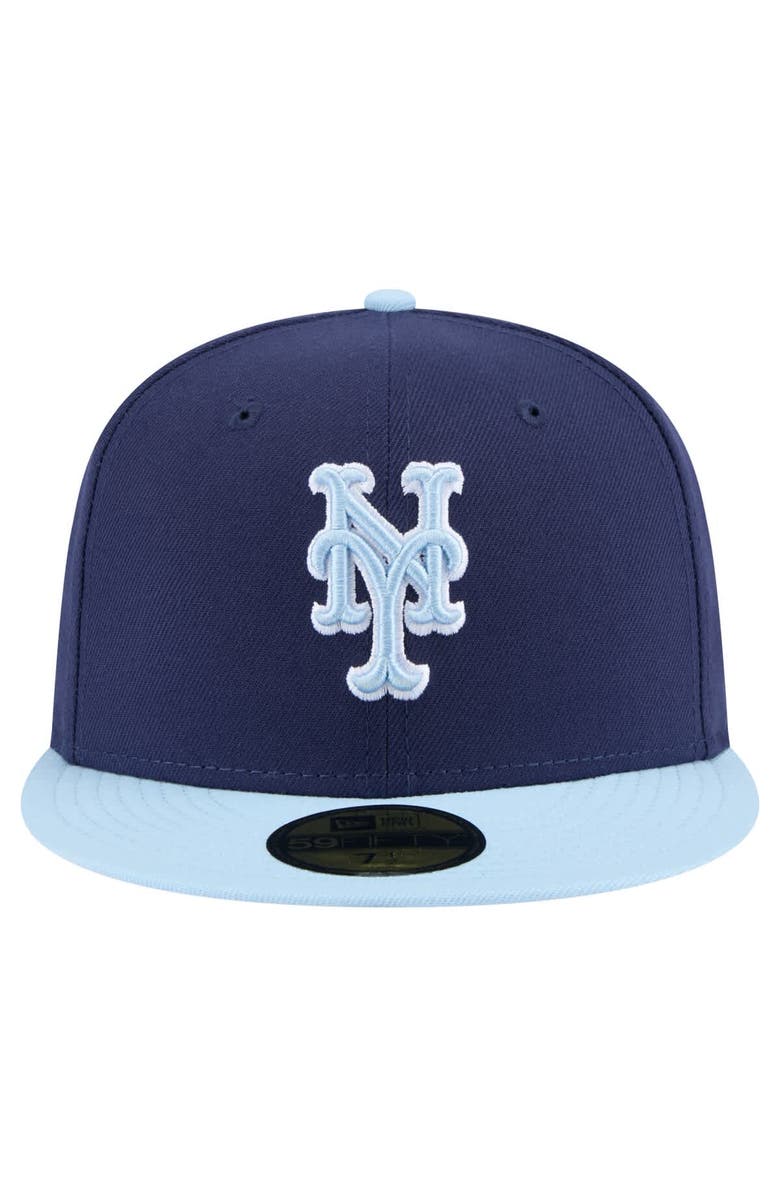 New Era Men's New Era Navy/Light Blue New York Mets Color Pack 2-Tone 59FIFTY Fitted Hat, Alternate, color, 