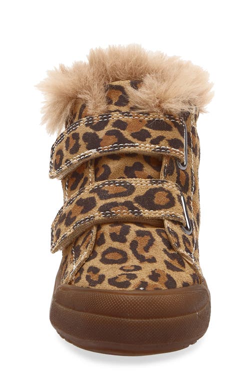 Naturino Kids' Faux Fur Trim Dellen Boot In Brown