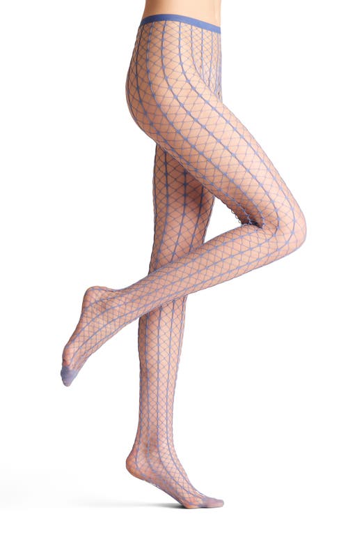 Falke Paradise Net Tights In Smoky Blue