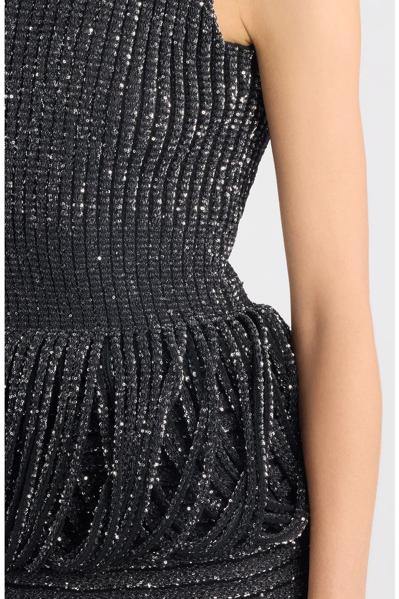 Sequin Rib Sweater, Alternate, color, NOIR ALAIA
