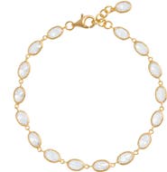 Freya Rose Oval Crystal Framed Bracelet