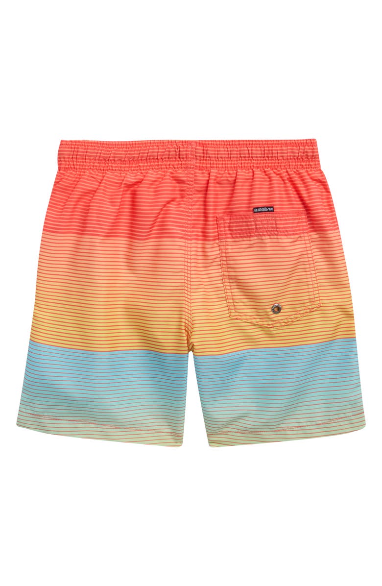 Quiksilver Everyday Mix Stripe Board Shorts, Alternate, color, Fiery Coral