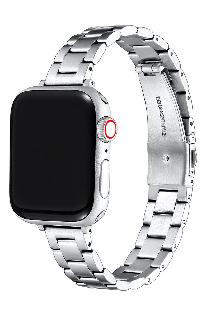 The Posh Tech Sloan Stainless Steel Apple Watch<sup>®</sup> Watchband, Alternate, color, Silver