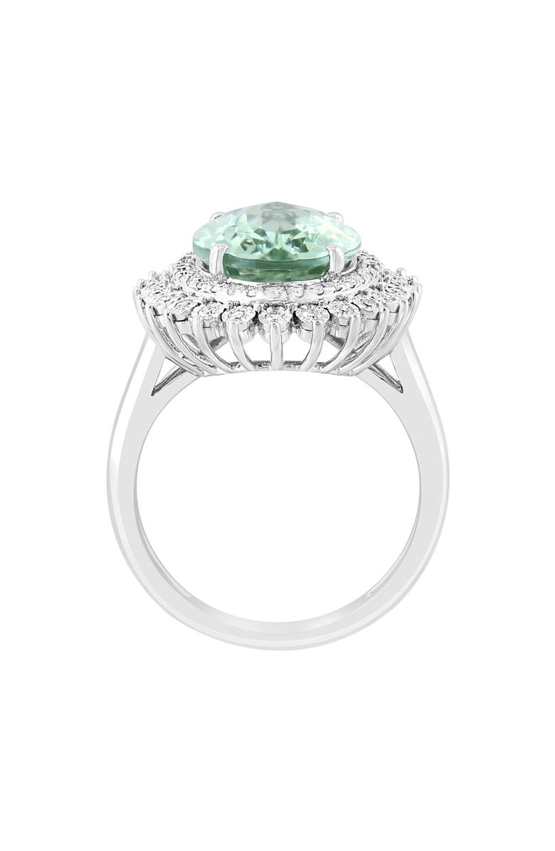 EFFY 14K White Gold, Diamond & Green Quartz Ring - 0.34 ctw, Alternate, color, 