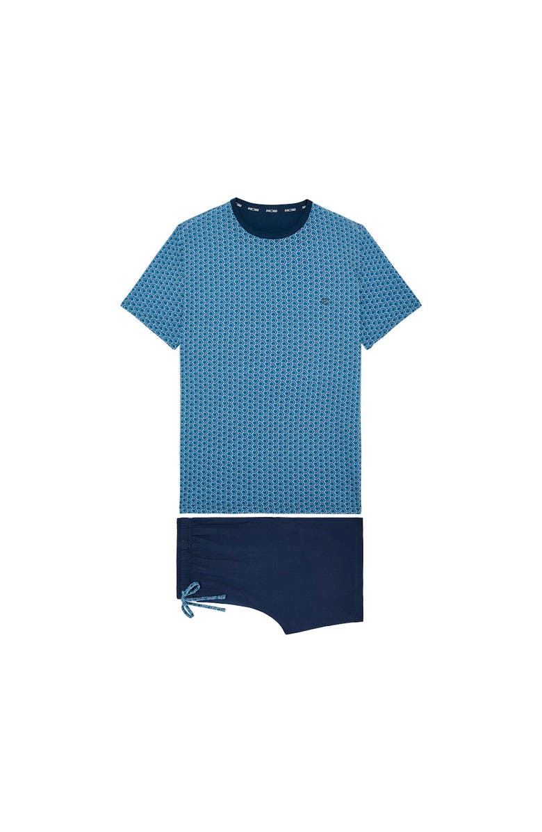 HOM Martinez Short Pajama Set, Main, color, Blue Print