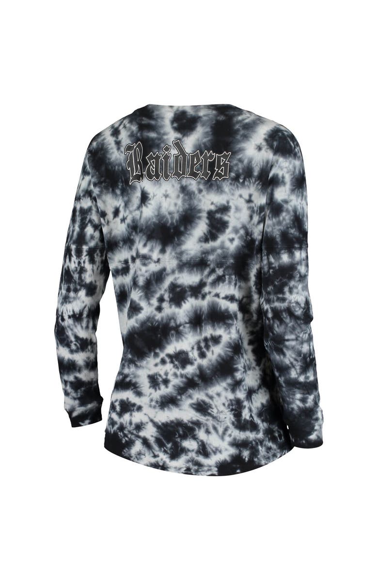 New Era Women's New Era Black Las Vegas Raiders Tie-Dye Long Sleeve T-Shirt, Alternate, color, 