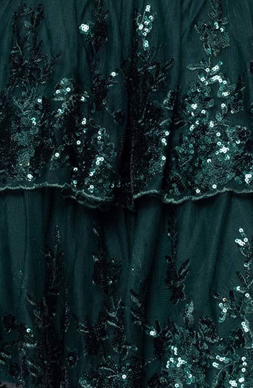 Blondie Nites Sequin Lace Minidress In Green