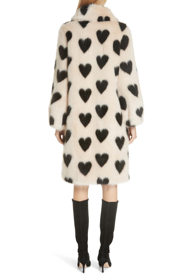 Lorca Faux Fur Coat, Alternate, color, SAND BLACK