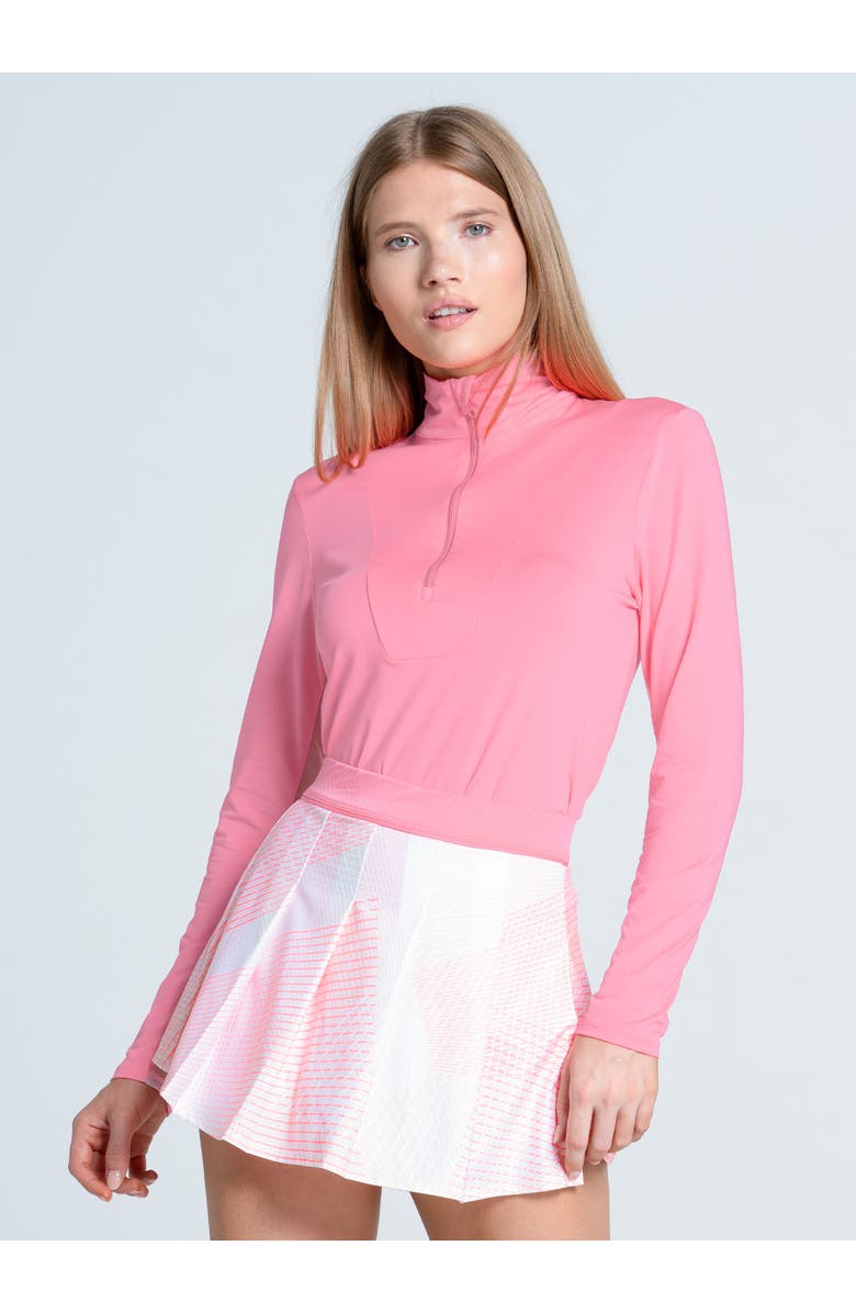 Lucky in Love Free Play Zip UPF 50+ Long Sleeve, Alternate, color, Flamingo