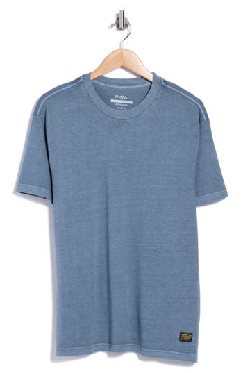 Rvca Midweight Cotton T-shirt In Vintage Navy