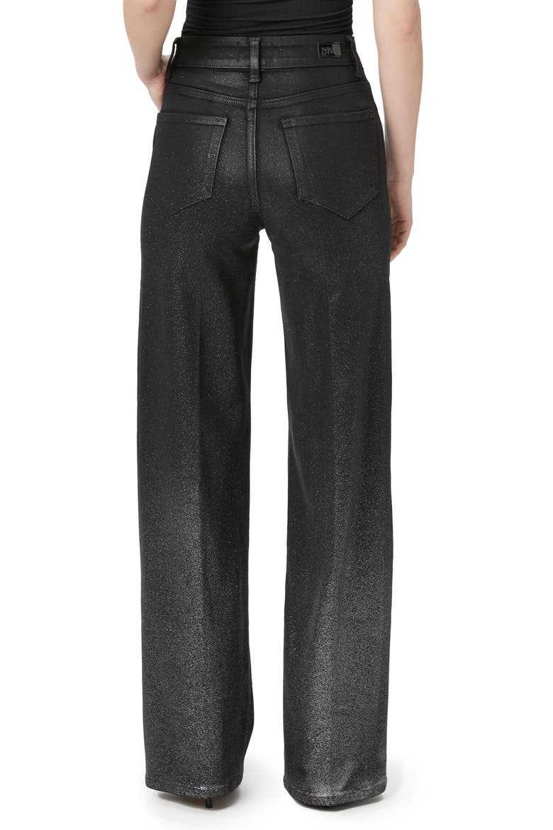 Sasha Ombré Sparkle Coated High Waist Wide Leg Jeans, Alternate, color, BLKSLVLUXE