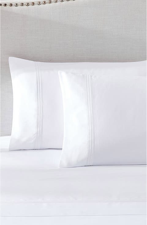700 Thread Count 100% Certified Egyptian Cotton Sateen Bratta Embroidery Triple Luxe Sateen 4-Piece Sheet Set