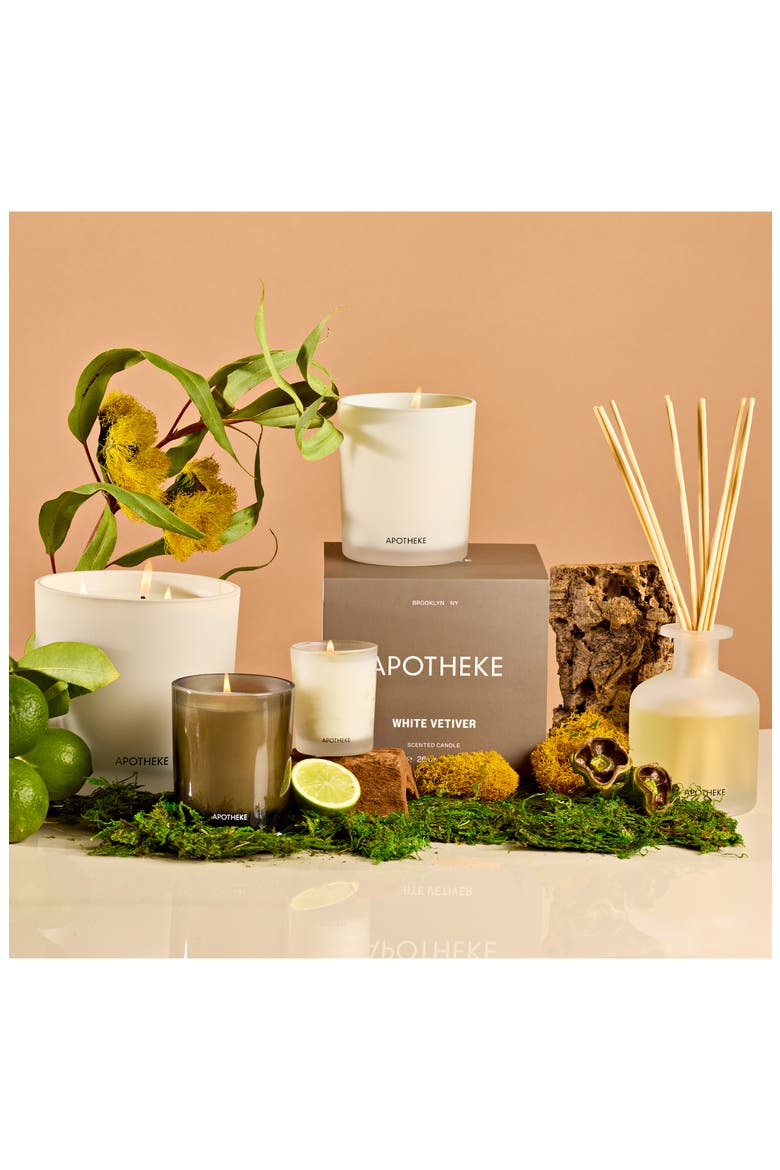 White Vetiver Petite Scented Candle, Alternate, color, GREY