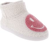 MIA Chill Smiley Faux Shearling Bootie Slipper