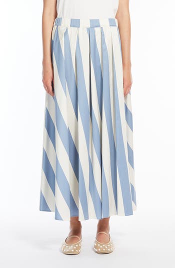 Weekend Max Mara Vidim Stripe Cotton & Silk Skirt | Nordstrom