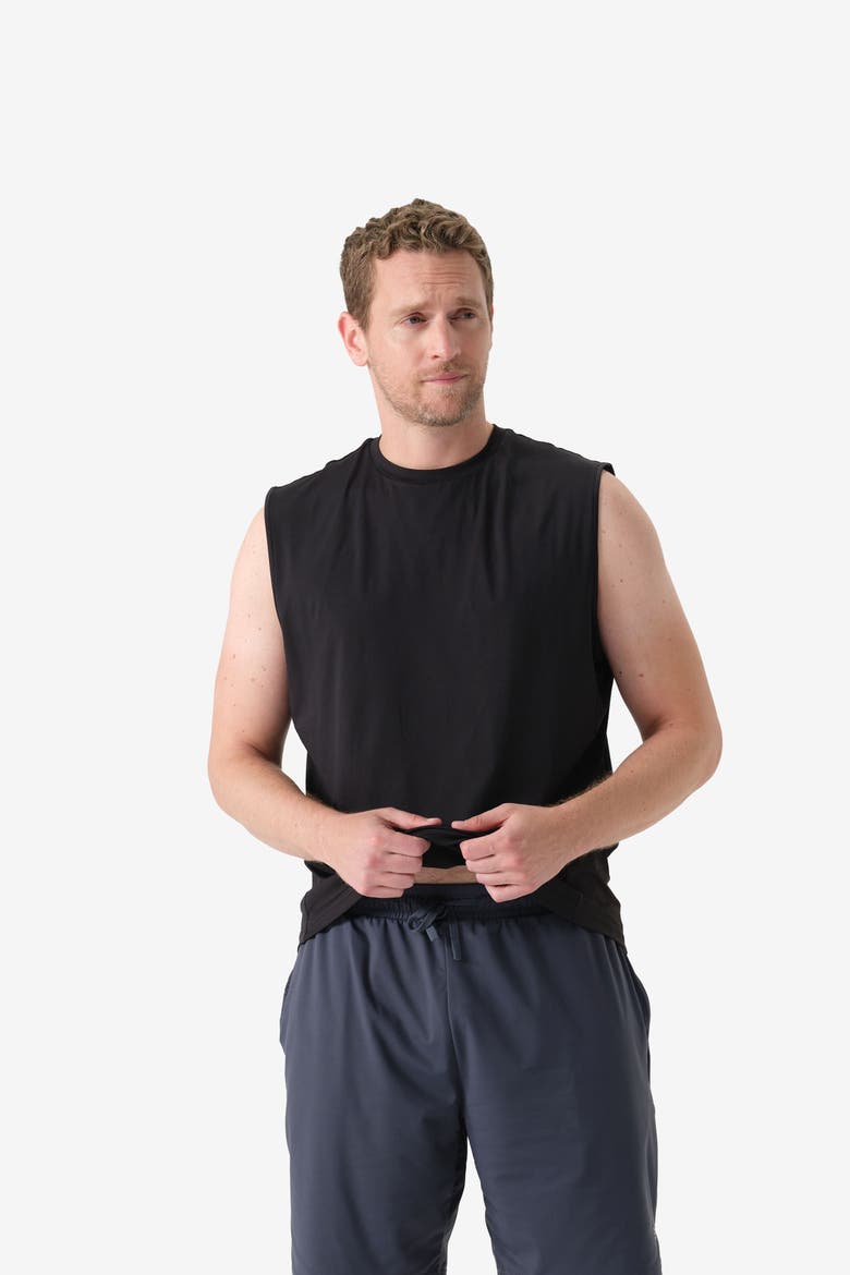 Men's Baseline DriComfort Tank Top, Alternate, color, Black