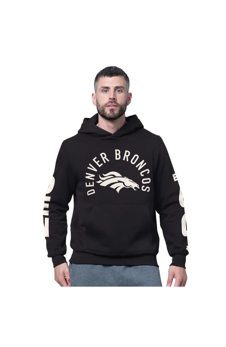 STARTER Men's Starter Black Denver Broncos Handoff Fleece Hoodie Sweatshirt, Main, color, Black
