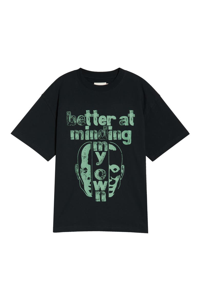 Better at Minding My Own Cotton T-Shirt, Alternate, color, BLACK