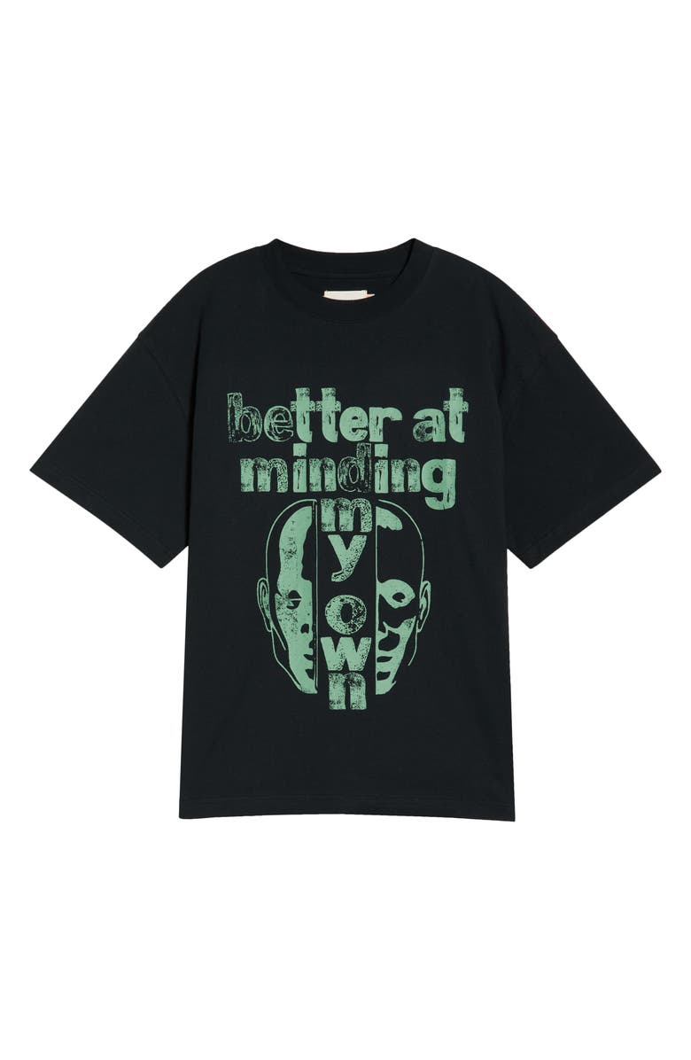 HONOR THE GIFT Better at Minding My Own Cotton T-Shirt, Main, color, Black