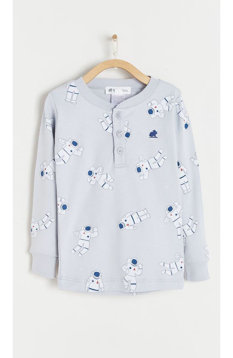 Babycottons Premium Peruvian Pima Cotton Cosmos Glow Snug 2PC Pajamas For Toddler, Alternate, color, Grey