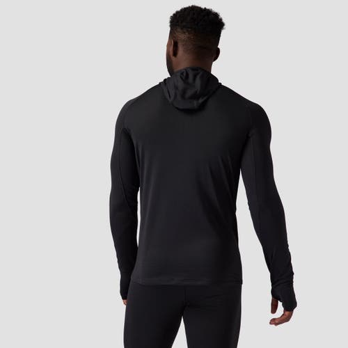 Backcountry Pines Microgrid Ultra-lt Baselayer 1/2-zip Scuba Top In Black
