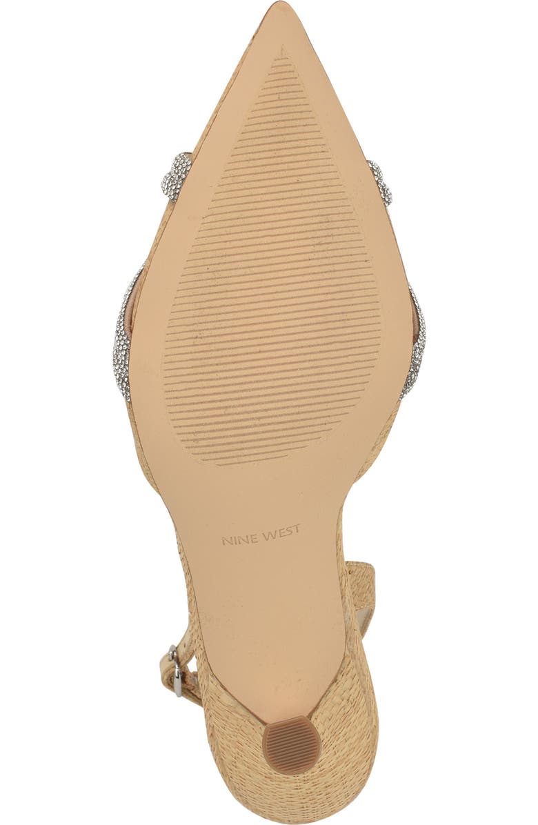 Nine West Deby Pointed Toe Slingback Pump, Alternate, color, Light Natural