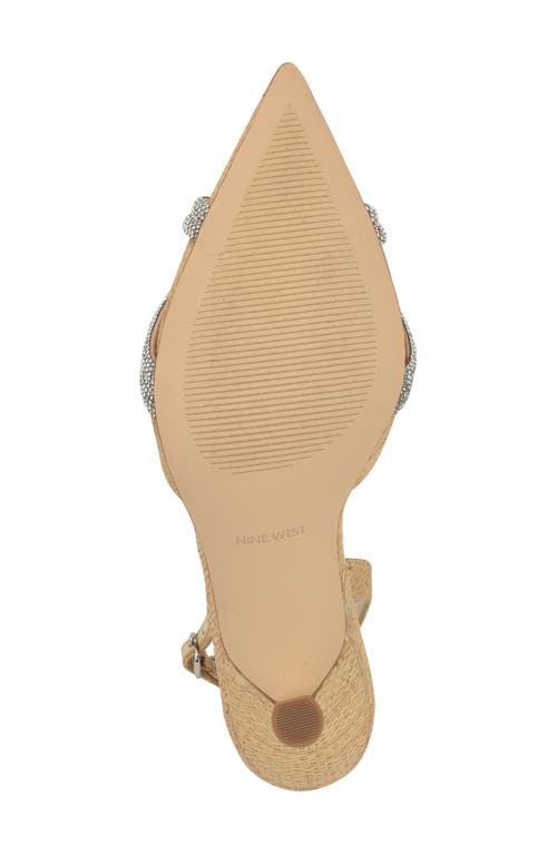 Nine West Women's Deby Embellished Slingback Stiletto Pumps In Light Natural