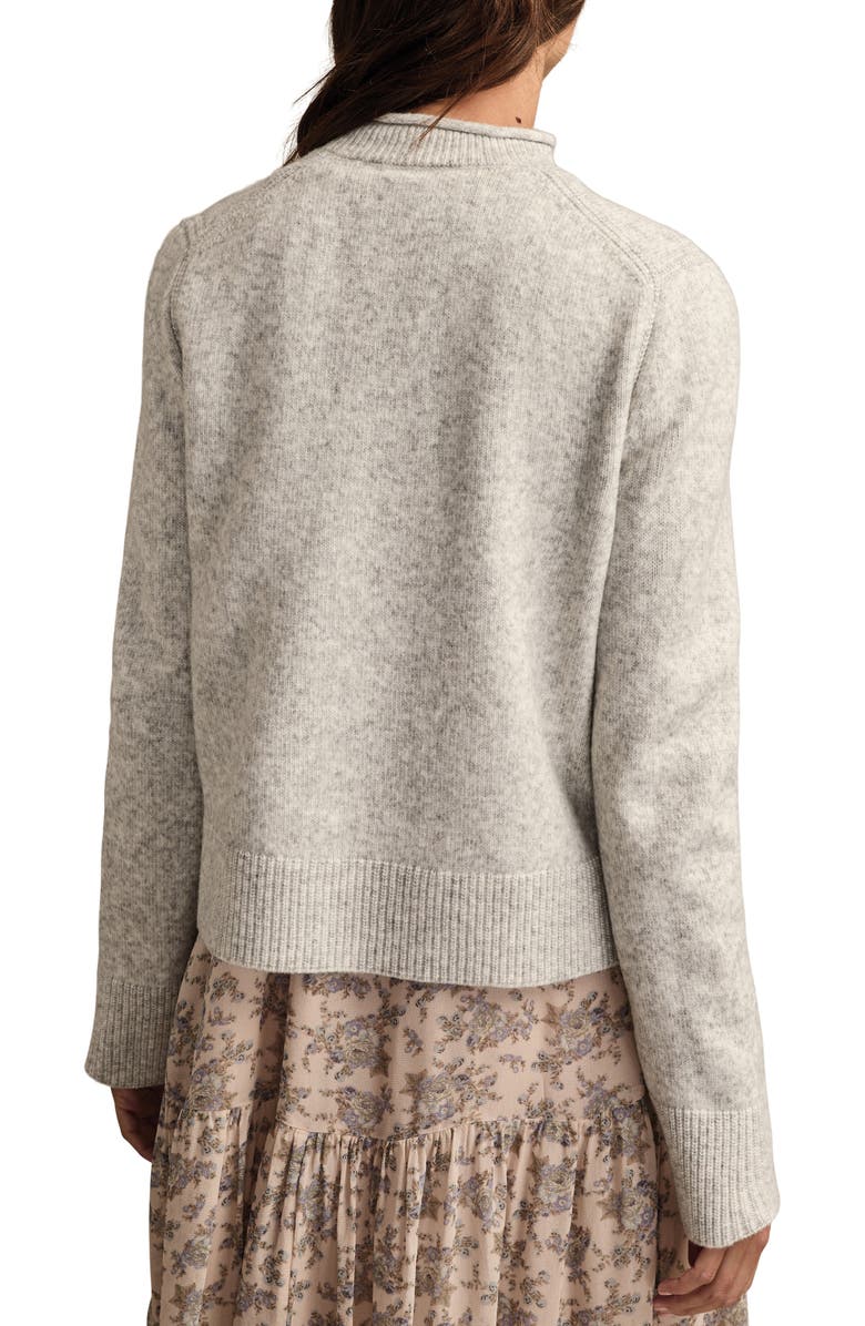 Lucky Brand Roll Neck Sweater, Alternate, color, Light Heather Gray