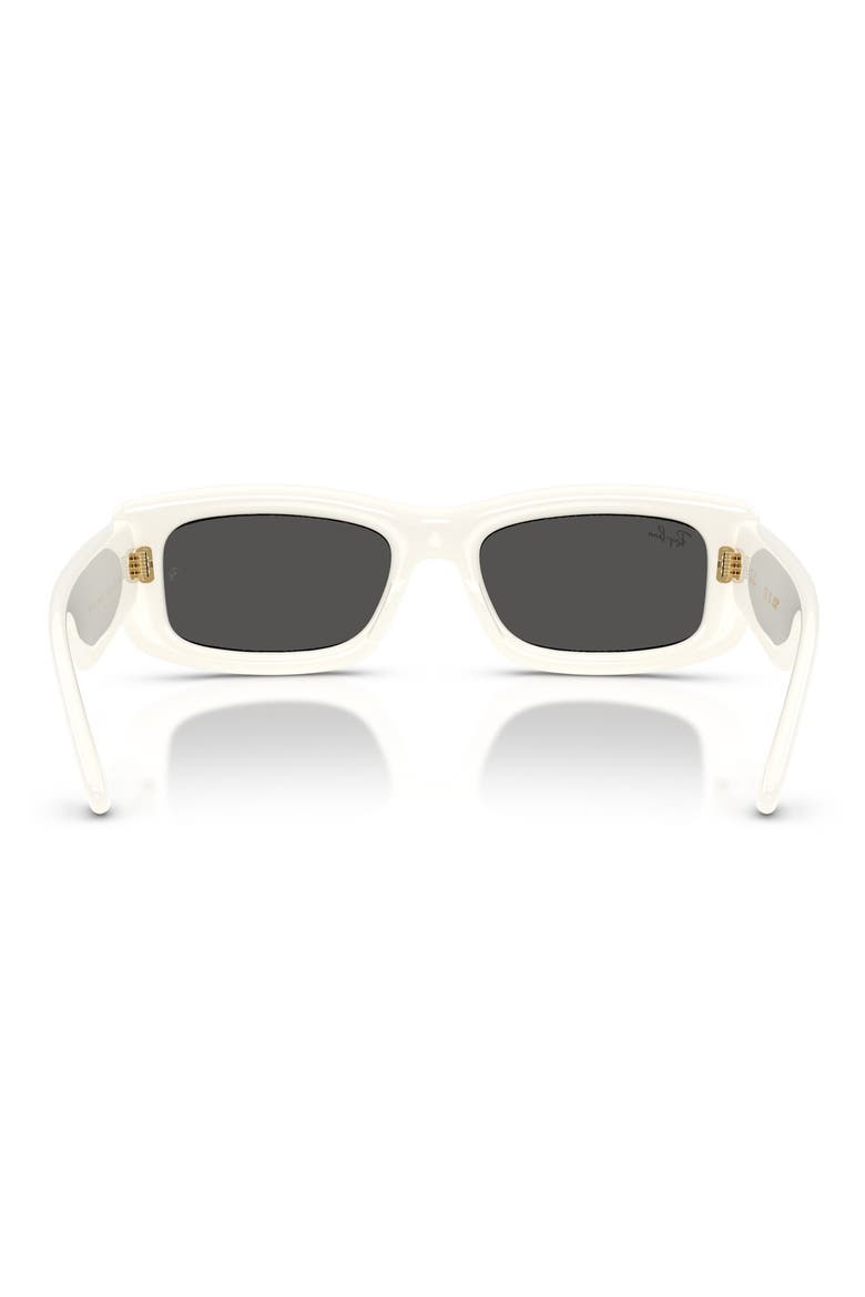 x A$AP Rocky Kiliane 55mm Rectangular Puffer Sunglasses, Alternate, color, FULL CREAM / DARK GREY