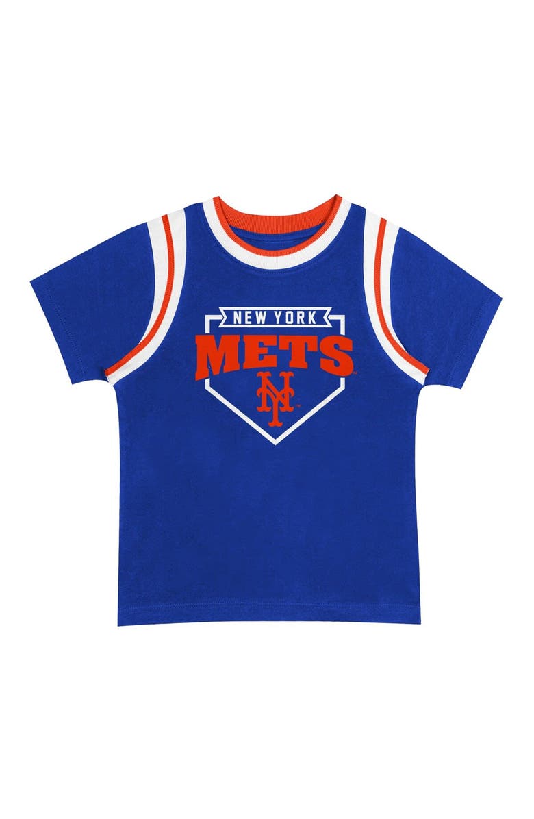 Outerstuff Preschool Fanatics Branded New York Mets Loaded Base T-Shirt & Shorts Set, Alternate, color, 