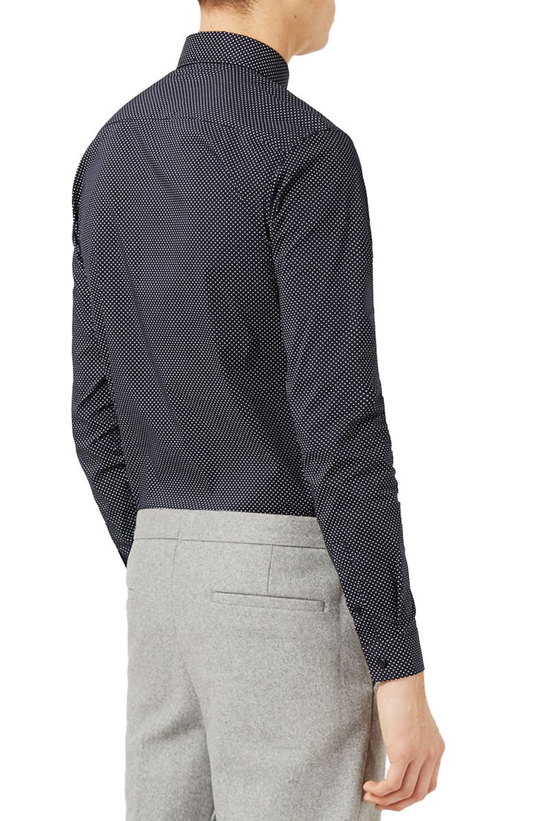 Topman Dot Dress Shirt, Alternate, color,