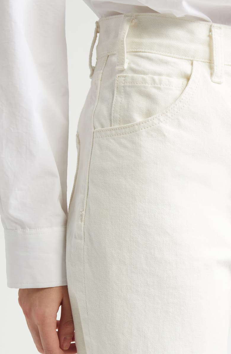 Nili Lotan Calla Straight Leg Jeans, Alternate, color, Cream