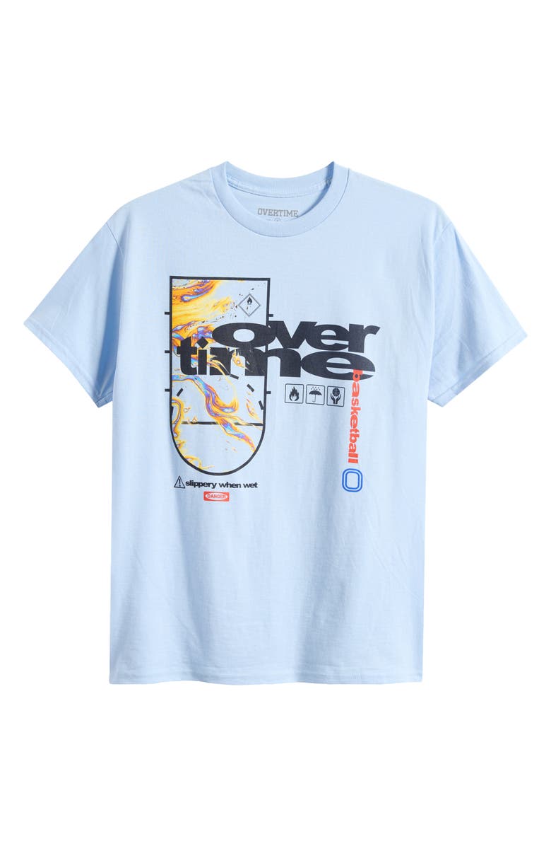 OVERTIME Splash Cotton Graphic T-Shirt, Main, color, Blue