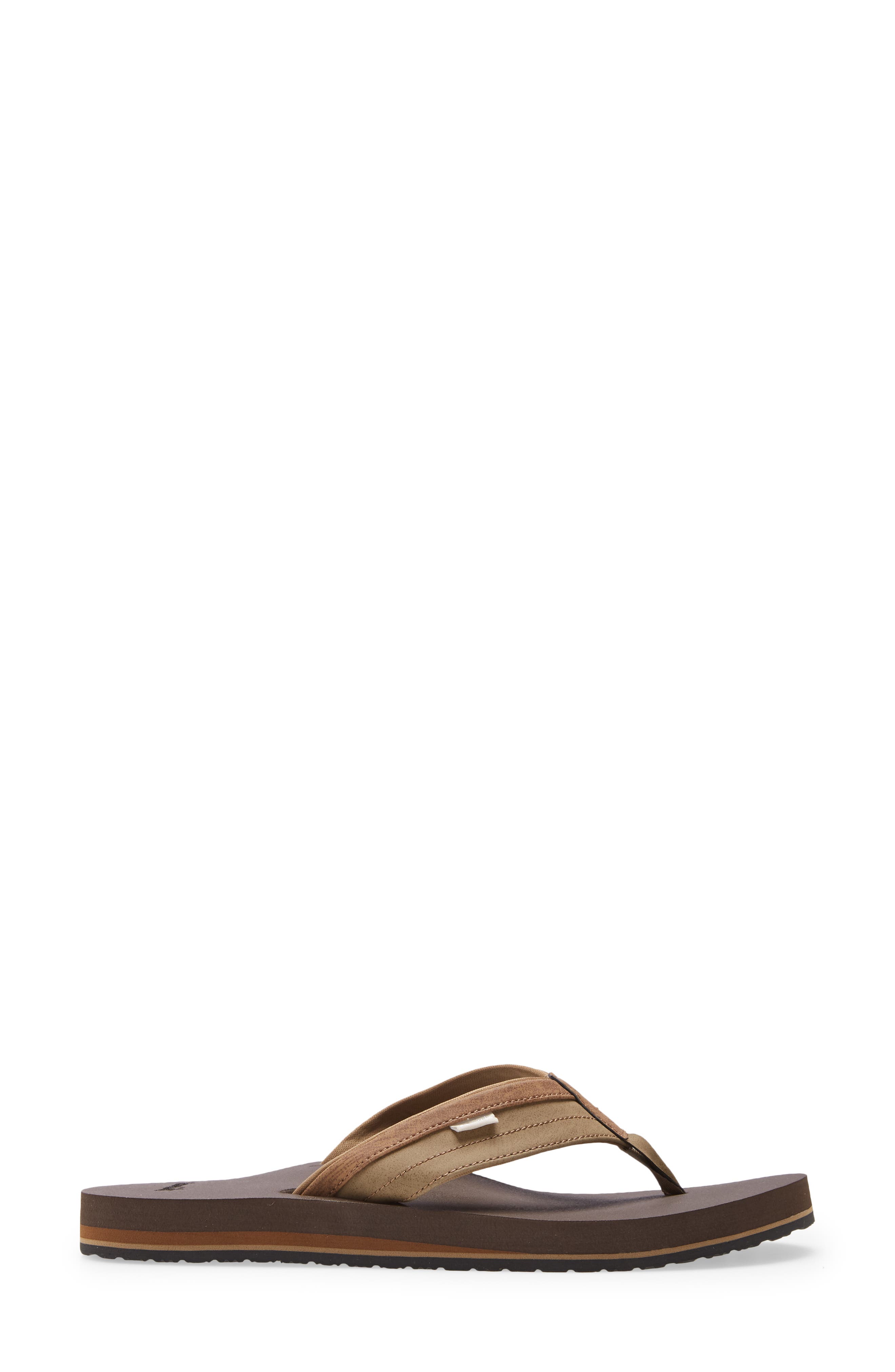 Sanuk Ziggy Water Friendly Flip Flop, Alternate, color, Tan