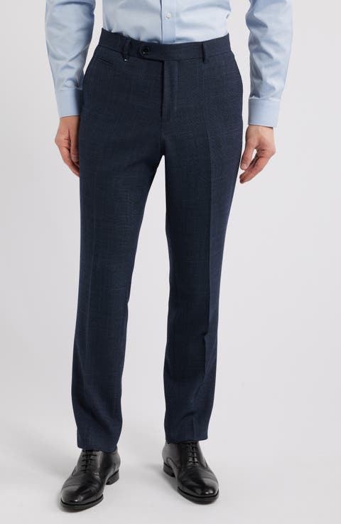 Genius Flat Front Slub Dress Pants