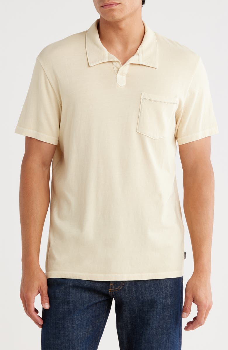 Lucky Brand Johnny Collar Cotton Polo, Main, color, Bleached Sand