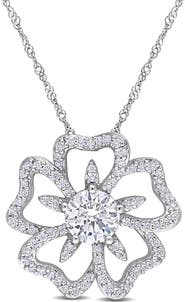 Julianna B. Moissanite Flower Pendant