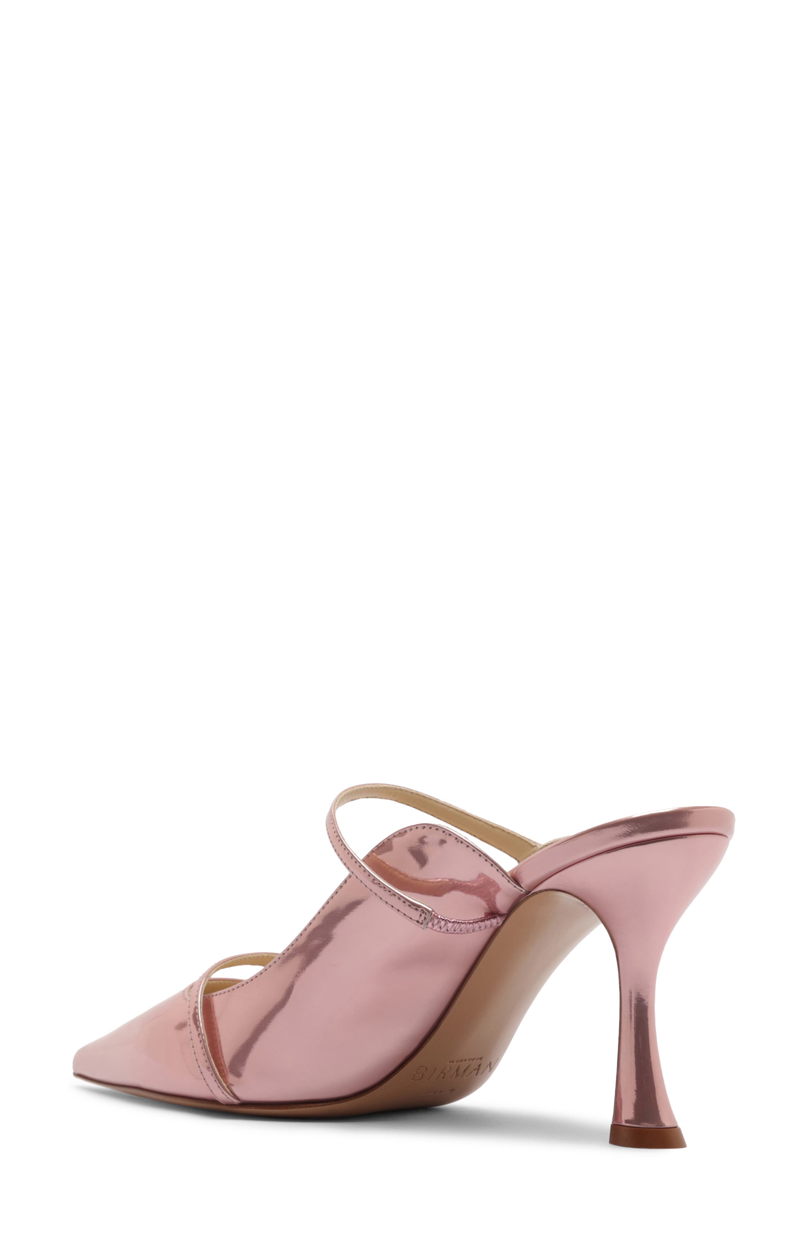 Alexandre Birman Tita Metallic Pointed Toe Mule Pump, Alternate, color, Pink